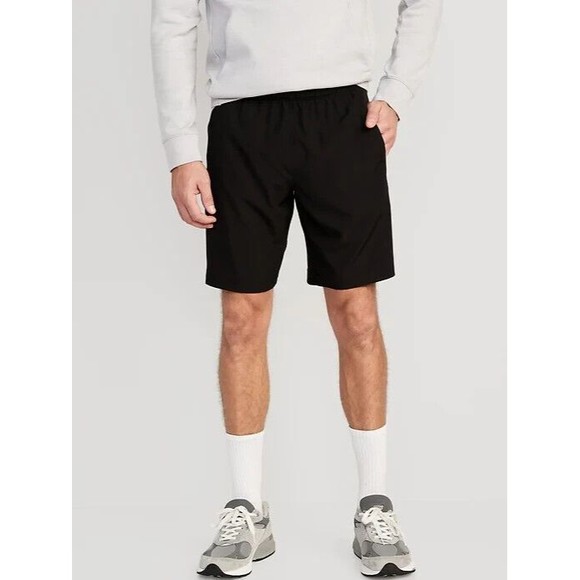 Old Navy Essential Woven Workout Shorts Mens S Black Quick Dry Elastic Waist NEW - Picture 1 of 8